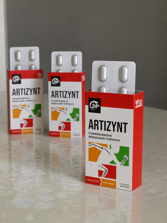 Tres paquetes de ArtiZynt sobre una mesa